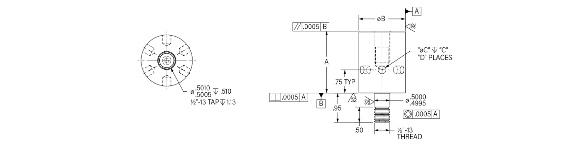 Precision Edge Tower Lock Drawing