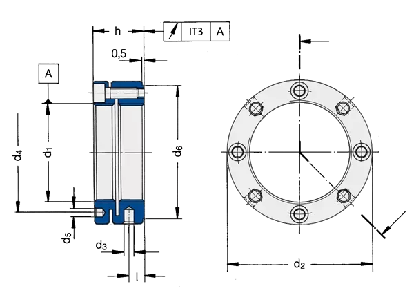 MSA - Reduced Face Contact Locknuts Drawing