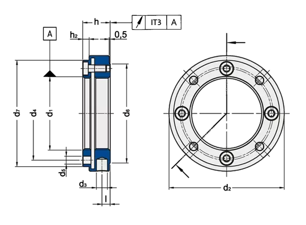MSF - Low Profile Locknuts Drawing